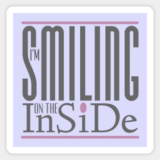 I’m Smiling On The Inside 05grey-pink Sticker